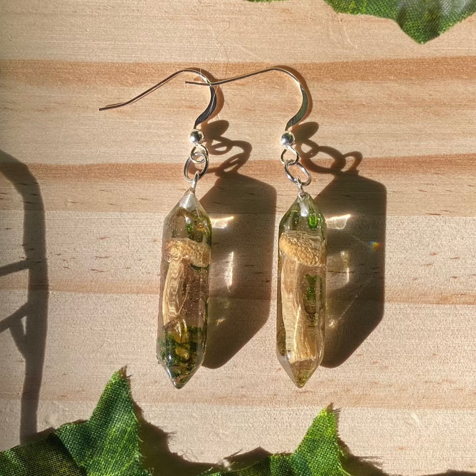 Mushroom Crystal Dangles